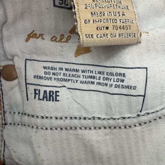 7 For All Mankind Jeans Womens 30 Flare Stretch Denim Distressed Made in USA - Picture 6 of 16